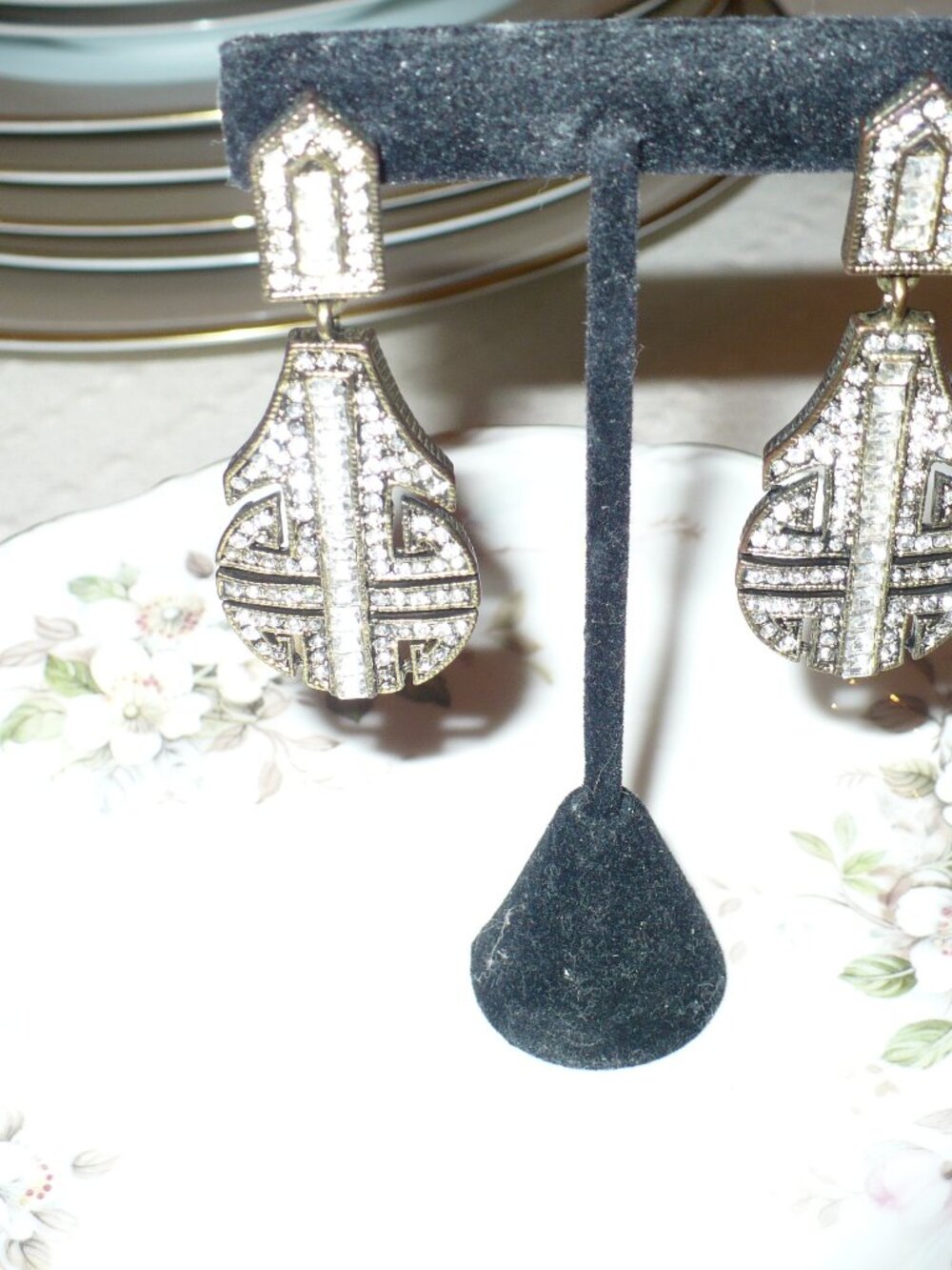 HEIDI DAUS ART DECO EARRINGS - CRYSTAL PIERCED